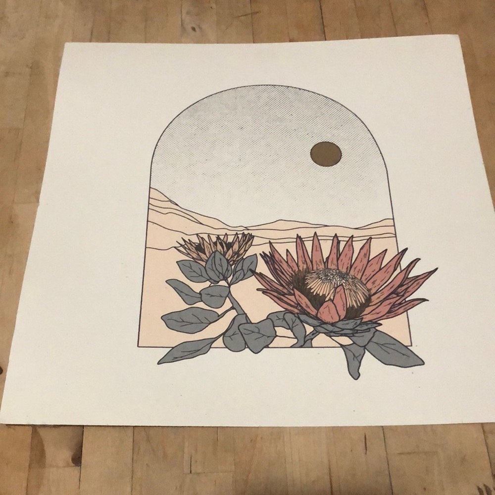 Local Vermont artist print inframed